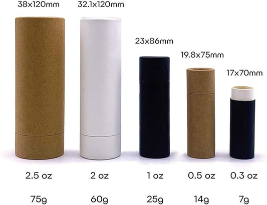 10 Pcs 2 Oz Paperboard Lip Balm Tubes Cardboard Tubes Empty DIY Lipstick Tube Refillable Lip Gloss Container Solid Perfume Tubes 60g Chapstick Container for Cosmetic Samples Deodorant(Brown)
