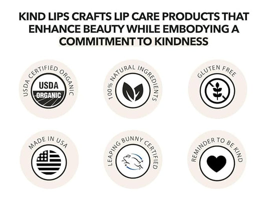 Kind Lips Lip Balm - Nourishing & Moisturizing Lip Care for Dry, Chapped Lips | Infused with Shea Butter & Beeswax | Variety Pack | 0.15 Oz (Pack of 3)