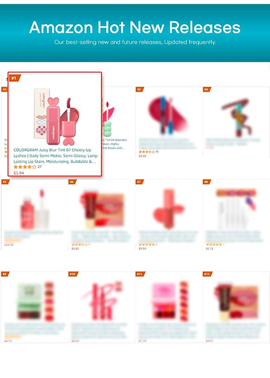 COLORGRAM Juicy Blur Tint 04 Cushiony Peach | Daily Semi-Matte, Semi-Glossy, Long-Lasting Lip Stain, Moisturizing, Buildable & Blendable, highly Pigmented (0.12 Fl. Oz.)