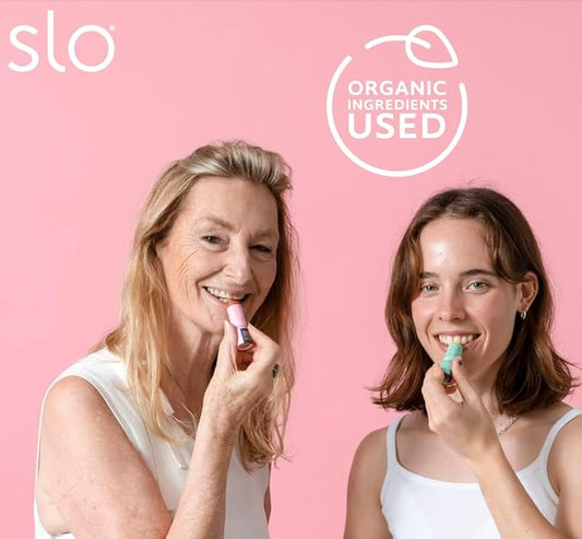 Slo | Natural Lip Balm - All Natural Ingredients, Vegan & Cruelty Free, Hydrating & Soothing, Plastic Free, Paper Packaging | Peppermint + Vitamin E, 0.28oz