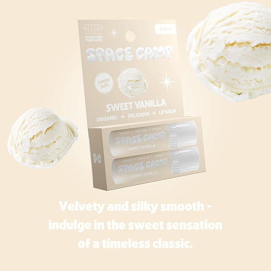 Wellness Jumbo Lip Balm - Sweet Vanilla Organic Flavored Balm (2 Pack)