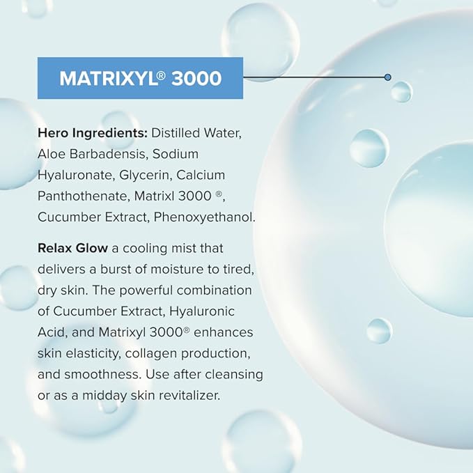 Cosmedica Skincare Refresh Glow Hydrating Peptide Spray with Matrixyl 3000, Cucumber Extract & Hyaluronic Acid for Revitalized Skin – 4 oz