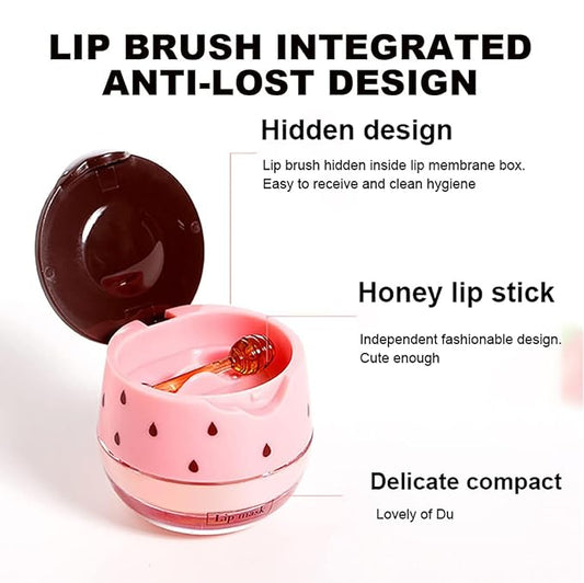 2 Pcs Apple Lime & Watermelon Lip Balm, Honey Strawberry Lip Mask Overnight, Moisturizing Lip Sleeping Mask, Hydrate Repair Prevent Dry Cracked Lip Exfoliator (Apple Lime+Watermelon)
