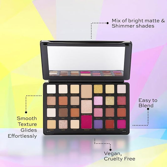 Makeup Revolution, Creator Limitless, Eyeshadow Palette, Nude Reign, 30.9g