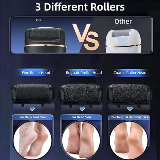 Electric Foot Callus Remover, Portable Electric Foot File with 15 in 1 Professional Pedicure Kits, Rechargeable Pedicure Tools for Foot Care, Waterproof Remover Cracked Feet & Dead Skin (Black)