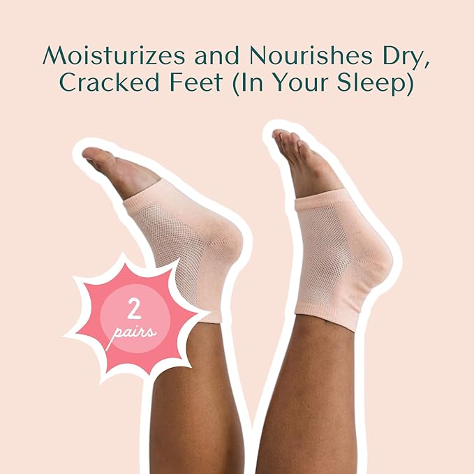 Bare August Glass Foot File & Overnight Heel Socks Bundle