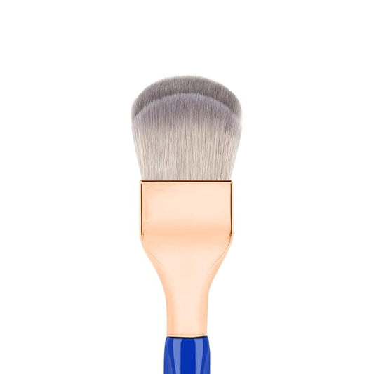 Bdellium Tools Professional Makeup Brush - Golden Triangle 952 Small Rounded Double Dome Blender - With All Vegan and Soft Synthetic Fibers, For Application & Blending (Blue, 1pc)