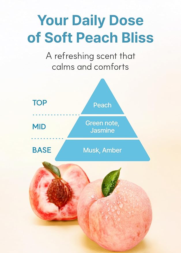 Derma B | Daily Moisture Body Oil | 99% Natural Argan & Sweet Almond Oil | Shower Oil for Dry Sensitive Skin | Light & Long-Lasting Hydration | Skin Body Care Oil with Peach Scent | 6.78 fl oz (200ml)