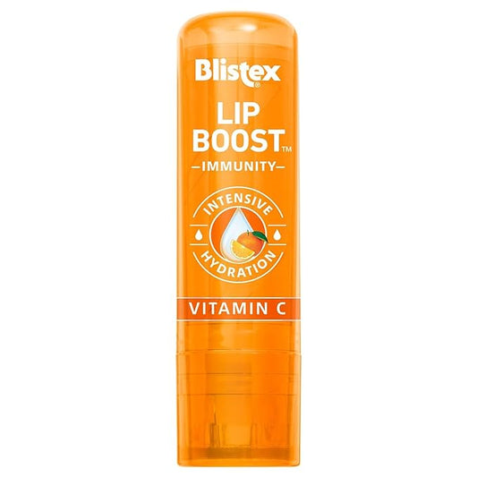 Blistex Lip Boost Immunity, Lip Balm, Intensive Hydration, Vitamin C, Coconut Oil & Beeswax, Moisturizer (Pack of 2)