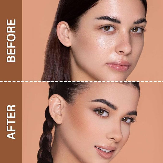 Boobeen 6 Colors Cream Contour Makeup Palette, Highlighter and Bronzer Palette Powder Kit with Mirror&Brush, Waterproof Concealer for Women