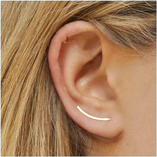 Boho Bar Ear Climber Earrings Gold Stick Studs Earrings Bar Ear Crawler Earrings Geometric Minimalist Earrings Jewelry for Women and Girls