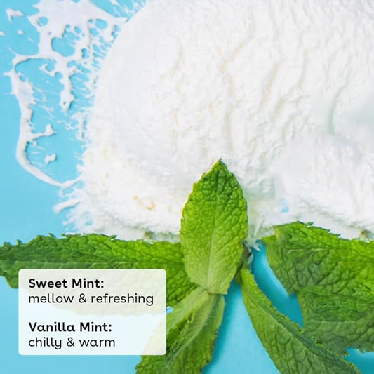 eos 100% Natural Lip Balm- Vanilla Mint & Sweet Mint, All-Day Moisture, Recyclable Carton, 0.14 oz, 2-Pack