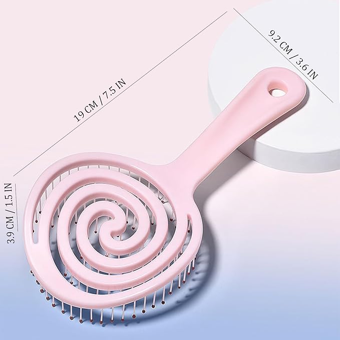 4 Pieces【Ultra-Soft】Baby Fine or Straight Hair Detangling Hair Brush for Kids【Skin-friendly material】Faster Blow Drying Styling Hair Detangling Brush with Flexible Bristles(Food grade ABS)Compact size