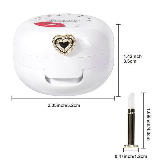 2 Pack Lip Balm Containers,Plastic Portable Empty Lip Balm Container with Mirror and Silicone Lip,Empty Lipstick Dispenser Box for Travel,Home