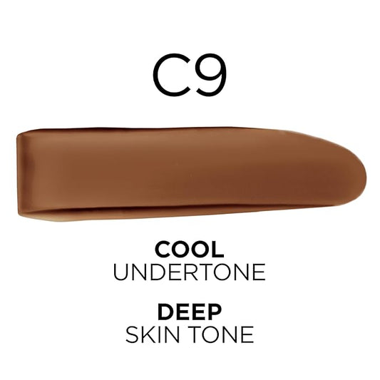 L'Oreal Paris True Match Super-Blendable Foundation, Medium Coverage Liquid Foundation Makeup, C9, Deep, 1 Fl Oz