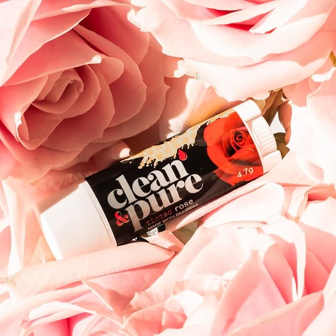 Lip Balm 2-Pack (Tinted Rose) | Manuka Honey Beauty Products | Lip Care Set With 100% All Natural Beeswax and Vitamin E Oil | Flavored Lip Balm for Dry, Chapped Lips