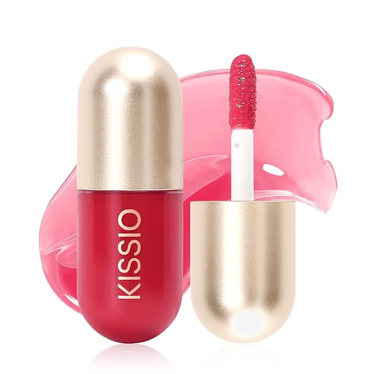 KISSIO Lip Plumper,Color Lip Plumper Gloss,Lip Enhancer,Plant Extracts Plumping Lip Serum,Moisturizing Lip Gloss for Fuller Lips and Hydrated Beauty Lips 5.5ml (05 Dogwood)