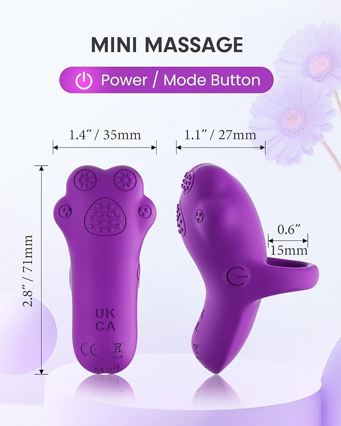 Portable Mini Facial Massage Ball, Waterproof Rechargeable Powerful Multifunctional Eye Face Finger and Neck Massager, Violet