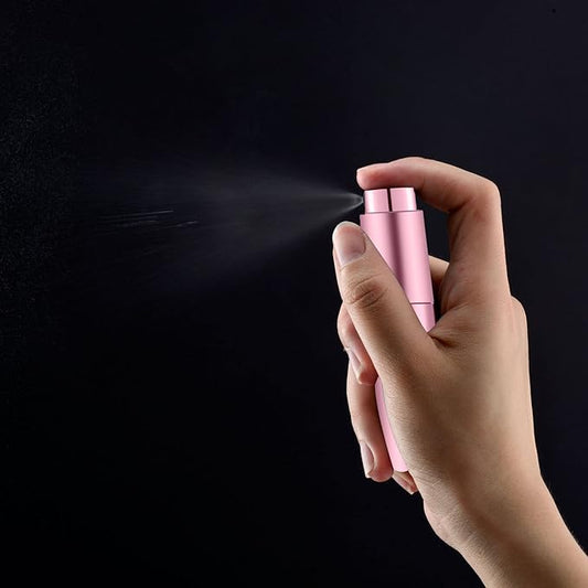 2 PCS/8ml Portable Mini Perfume Atomizer bottles, Empty Refillable Spray Bottle with 3 Types of Refill Tools, Pocket Travel Perfume Sample Bottles(Pink)