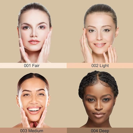 Baked Blush Highlight Bronze Powder 3-in-1 Contour Palette Sculpt Satin Silky Smooth Makeup Palettes Powder (004-Deep)