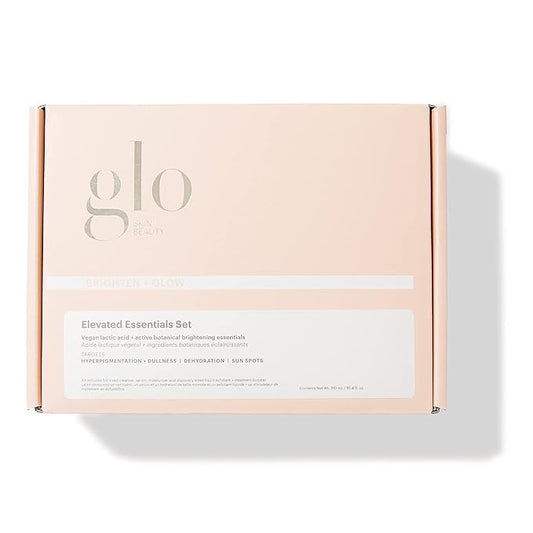 Glo Skin Beauty Brighten + Glow Elevated Essentials Set - Cleanse, Brighten & Hydrate, Targets Dullness, Dark Spots & Sun Damage