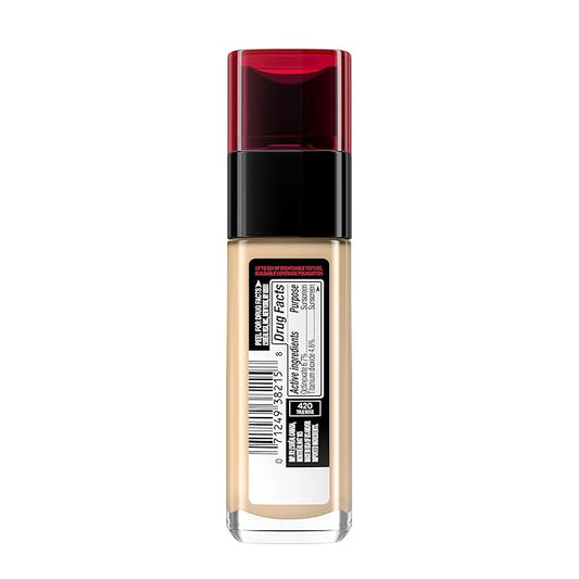 L'Oreal Paris Makeup Infallible Up to 32 Hour Fresh Wear Lightweight Foundation, 420 True Beige, 1 Fl Oz, Packaging May Vary