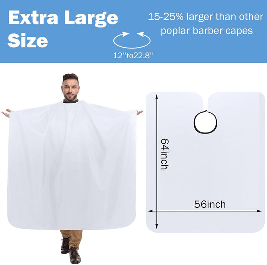 12Pcs Barber Cape 64 x 56'' Large Waterproof Hair Cutting Salon Cape Adjustable Snaps for Hair Dye Salon Stylist Supplies
