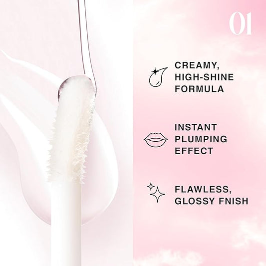 Lip Plumper Gloss Lip Job - Plumping Lip Gloss with Glossy Finish - Lip Pump Gloss with Hydrating & Smoothing Formula - 0.14 Fl Oz (Aura Breeze)