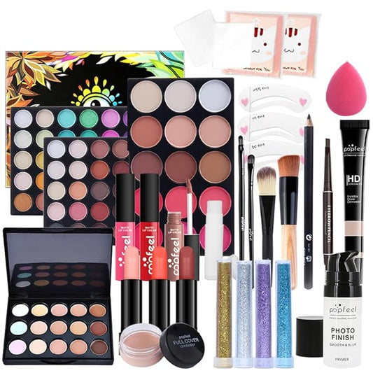 Makeup Kit All In One Makeup Kit,Multipurpose Makeup Set Full Makeup Essential Starter Kit for Beginners Pros Makeup Gift Set for girl or Women