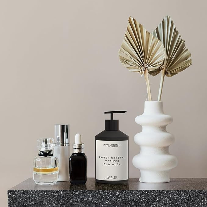 ENVIRONMENT Inspired by Designer Perfume BR540 Lotion, 300ml Luxury Scented Lotion (Amber Crystal | Vetiver | Oud Musk) Bathroom Luxury, Men & Women High-End Body Lotion, Hand Cream, Dry Skin Help