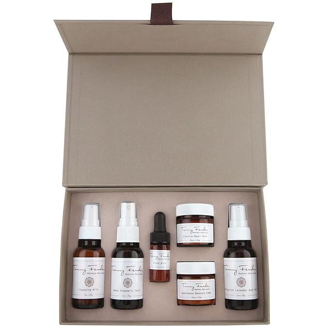 Natural Sensitive/Dry Skin Treatment Kit | Organic, Cruelty-Free, Non-Toxic | Replenish, Hydrate, + Soothe, Best for Dry and Sensitive Skin (6 Piece Set)