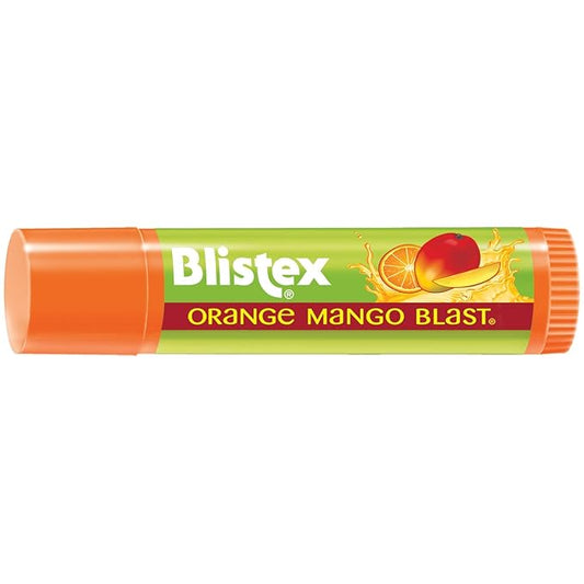 Blistex Orange Mango Blast Lip Balm, Vitamins C & E, Bulk Lip Balm, Super Smooth Moisturization, Refreshing Flavored Lip Hydration, 0.15 Ounce (Pack of 24)