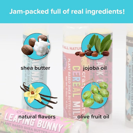 Crazy Rumors Blueberry Lemon Lip Balm. 100% Natural, Vegan, Plant-Based, Made in USA (1-Pack)