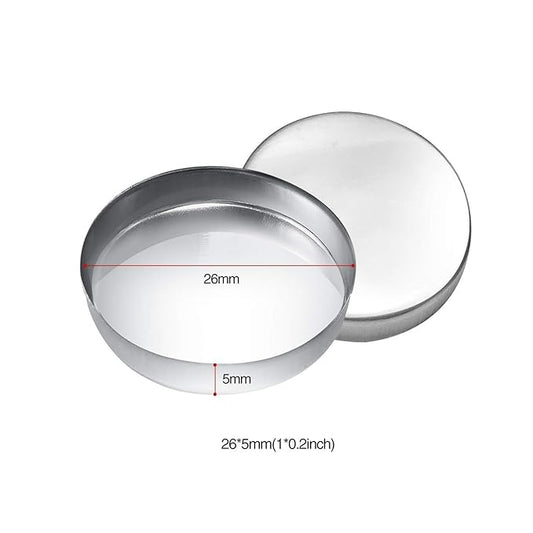 56 Pack Empty Round Metal Pans Size 26mm for Eyeshadow Palette Magnetic Makeup Palette (Height:5mm)