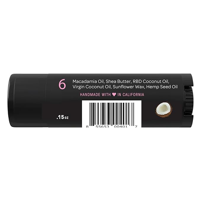 Natural Lip Butter Lip Balm - Original - Pure Enough to Eat - Made With Just 6 Vegan Ingredients - 100% Natural & Organic Moisturizing Lip Care for All Day Hydration (4-Pack)