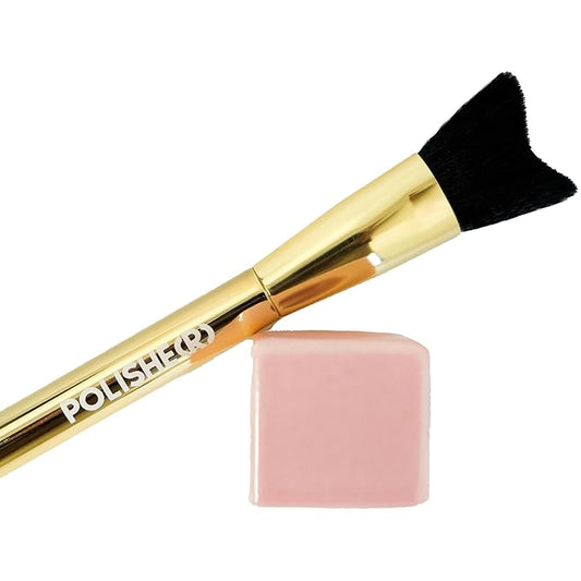 Polishe(r) Lash Cleansing Brush by SoCal Beauty - Ultra-Soft Synthetic Bristles for Gentle Lash Line Cleaning, Pairs Perfectly with Keep It Squeaky Cleanser