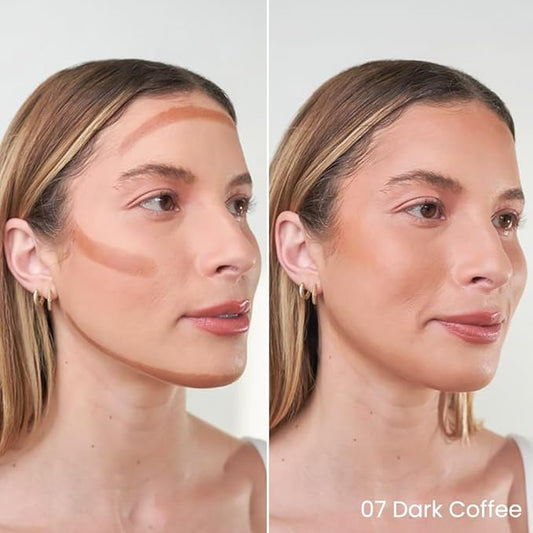 Kaely PROFESSIONAL MAKEUP Correcting Concealer Stick,Medium Coverage Concealer Crayon,under Eye Brightener Concealer for Dark Circles,corrector de ojeras,Lightweight,Vegan,07 DARK COFFEE