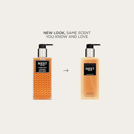 NEST New York Liquid Soap, Pumpkin Chai - 10 fl oz - Cleanses & Nourishes Skin - Approx. 300 Pumps Per Bottle - Gluten Free & Cruelty Free