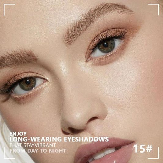 evpct Nude Brown Matte Powder Eyeshadow Quad Palette, Light Nude Pink Natural Dark Brown Matte Smoky High Pigmented Mini Eye Shadow Palette Makeup for Women, Waterproof Smudge Proof Vegan Cruelty-free