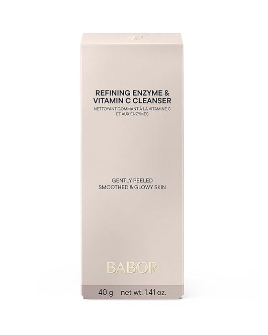 BABOR Refining Enzyme & Vitamin C Cleanser, Enzyme Powder Cleanser, Exfoliating Face Wash Polish, Gentle Facial Scrub to Brighten and Even Complexion
