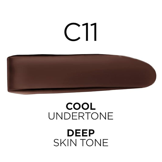 L'Oreal Paris True Match Super-Blendable Foundation, Medium Coverage Liquid Foundation Makeup, C11, Deep, 1 Fl Oz