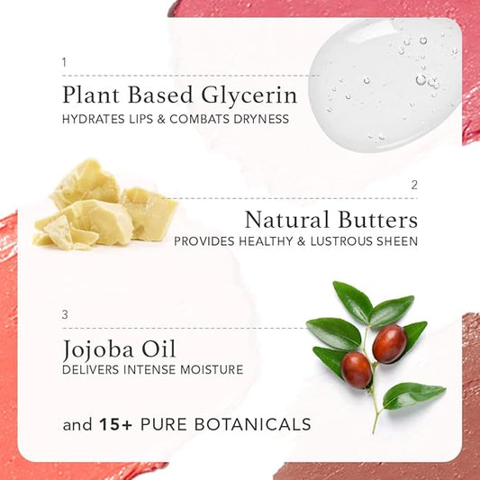 Oh-So-Luxe Liquid Tinted Lip Balm, Hydrating & Nourishing Tinted Lip Oil for dry dark lips, results in Soft & Glowing Lips, Moisturizing, Non-Sticky Brown Shade - 0.10 Fl Oz - RAS LUXURY OILS