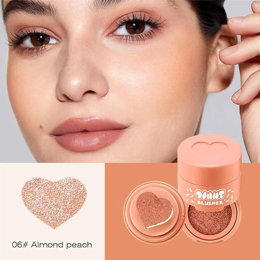 Stamp Liquid Blush Stamp Blush with Heart Shaped Applicator Natural Long Lasting Blush, Light and Airy Makeup for Women (6)