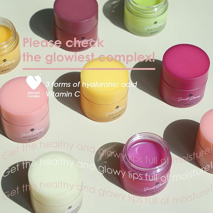 Sweet Dreams Lip Mask: Nourishing, Plumping and Hydrating Lip Sleeping Mask | Hyaluronic Acids+Vitamin C+Shea Butter+Antioxidants | Peach