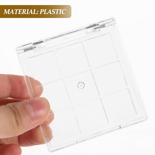 Healifty 2pcs Empty Lipstick Palette 9 Grids Diy Eyeshadow Powder Blush Lipstick Palette Empty Highlighters Container for Women