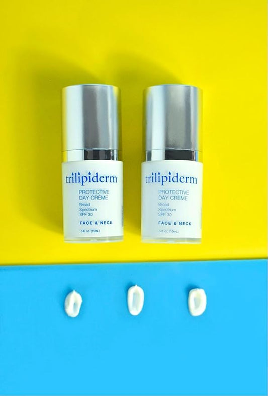 Trilipiderm Rehydration Night Créme .5oz + Protective Day Créme Broad Spectrum SPF 30 .5oz Travel/Trial Size Transformative, moisture-rich crème with hyaluronic acid and Retinol