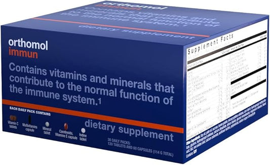 Orthomol Immun Tablet and Capsule, Immune Support Supplement, 30-Day Supply, Vitamins A, B, C, D, E, Zinc, Iodine