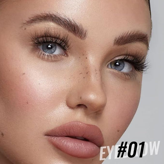 evpct 2-in-1 Tinted Brow Gel & Clear Brow Setting Glue Eyebrow Gel Kit - Strong Hold 24HR Waterproof Smudgeproof Eyebrow Makeup for Natural Soft Full Brows, Brows Enhancer Mascara Makeup - Taupe