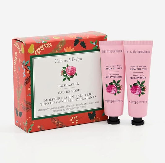 Crabtree & Evelyn Rosewater Bar Soap & Hand Therapy Gift Set