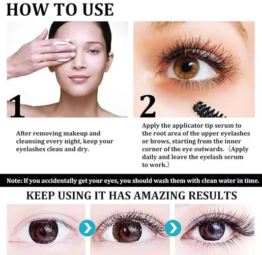 Eyelash Growth Serum, Pure Castor Oil, 0.34 fl oz with Applicator